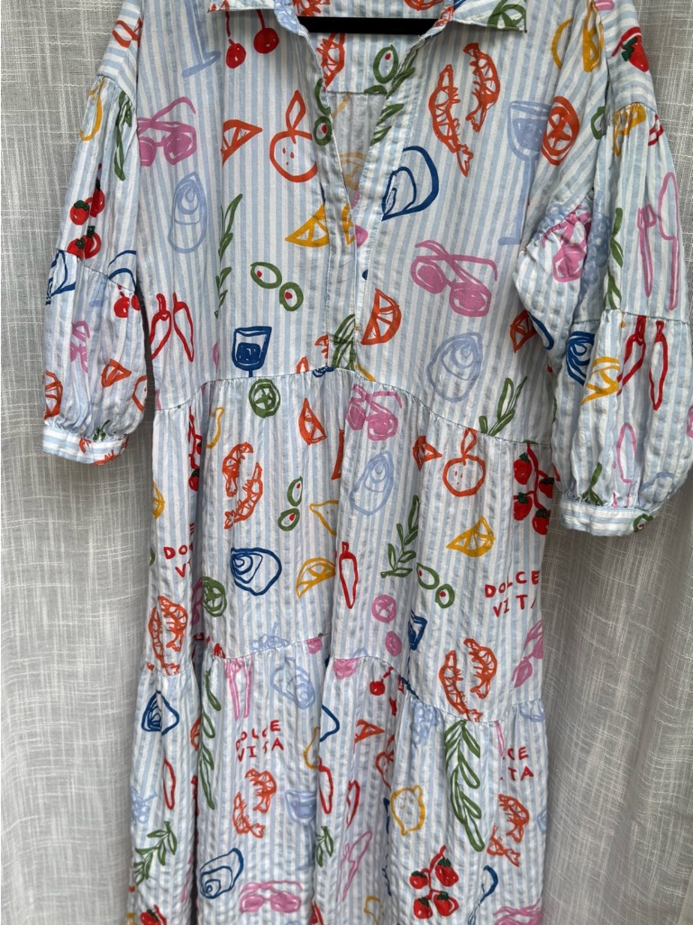 Celandine Painted Citrus Print Button-Up Top - Picture 10 of 10
